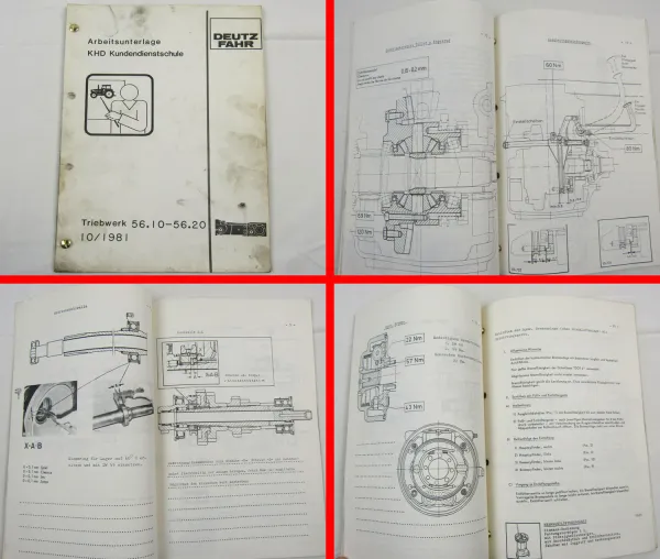 Deutz Triebwerk TW 56.10 und TW 56.20 für 07 Serie Kundendienstschule 10/1981