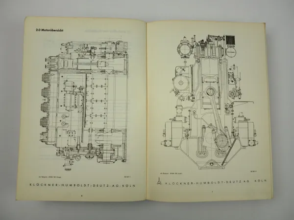 Deutz V6M V8M 545 Stationär Motor Schiffsmotor Ersatzteilliste 1970