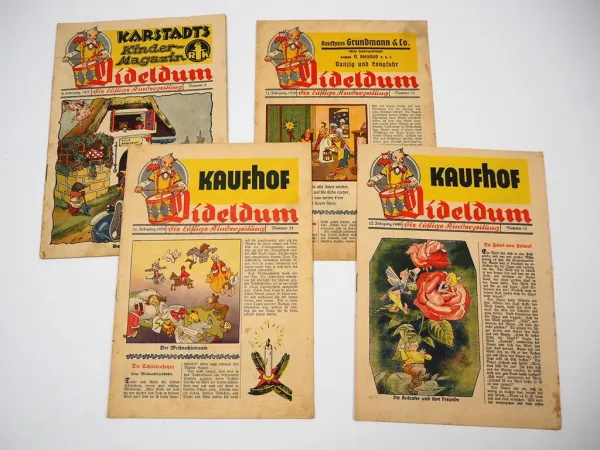 Dideldum 4x Kinderzeitschrift Werbung Kaufhof Karstadt 1930/40er Jahre