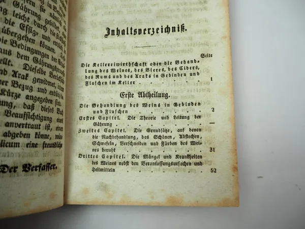 Die Kellerwirtschaft Heinrich Schmidt Weimar 1856 Wein Bier Cider Rum Arak