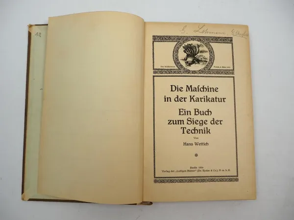 Die Maschine in der Karikatur 1916 Hans Wettich