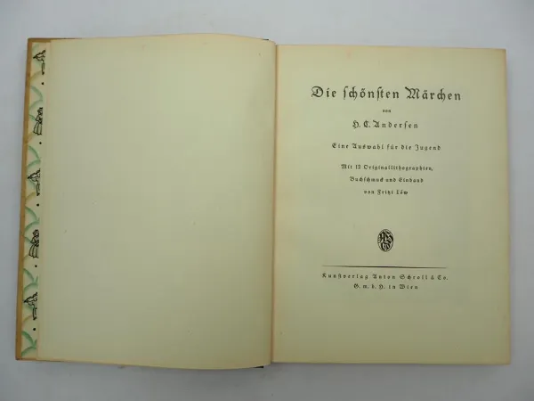 Die schönsten Märchen von H. C. Andersen 1922 mit Lithografien von Fritzi Löw