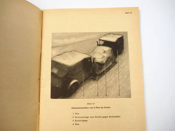 Dienstvorschrift Bildteil Winterbetrieb KFZ LKW Wartung Wehrmacht 1940er Jahre