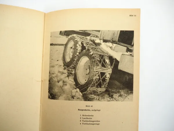Dienstvorschrift Bildteil Winterbetrieb KFZ LKW Wartung Wehrmacht 1940er Jahre