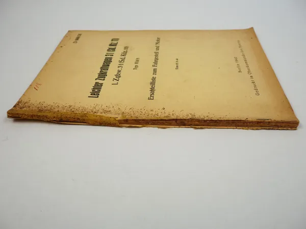 Dienstvorschrift D660/14 Sd.Kfz 11 Hkl 5 Borgward 3 to Zug Ersatzteilliste 1940