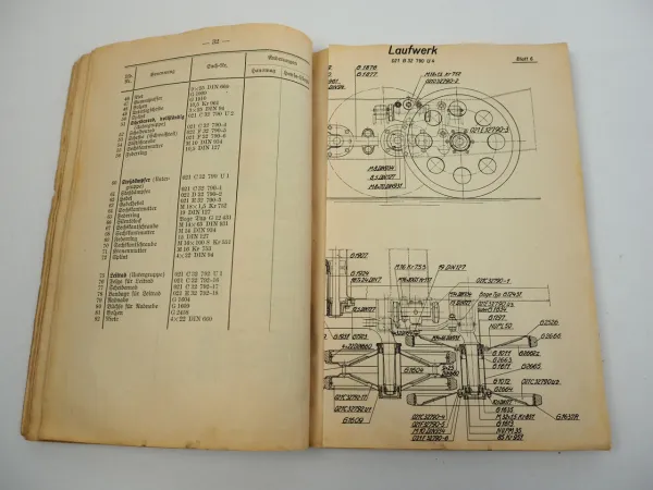 Dienstvorschrift D660/2 Sd.Kfz 11 tl6 Halbkettenfahrzeug Ersatzteilliste 1939
