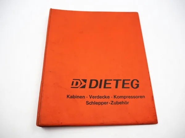 Dieteg S 500 505 506 Sitz F5001 F6001 F FP FPK 8000 Verdeck Ersatzteilliste 1975