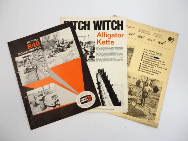 Ditch Witch R40 Grabenfräse Prospekt 1981