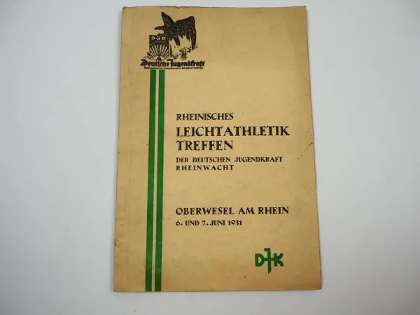 DJK Rheinisches Leichtathletik Treffen Oberwesel 1931 Rheinwacht Deutsche Jugendkraft