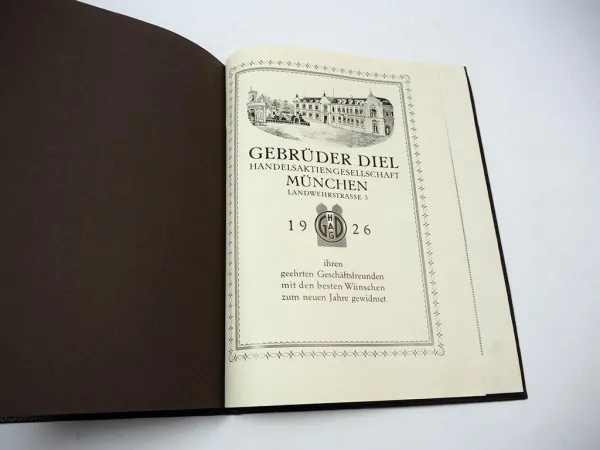 Dokumentenmappe Gebrüder Diel Handelsaktiengesellschaft München 1926