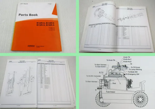Doosan BR10/13/15/16R-5 Lift Truck Stapler Spare Parts list Ersatzteilliste 2007