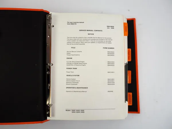 Doosan D G 20 25 30 G Engine Powered Lift Trucks Service Manual 2008