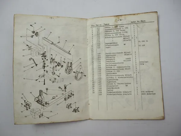 DUKS Ballenlader Betriebsanleitung Ersatzteilliste