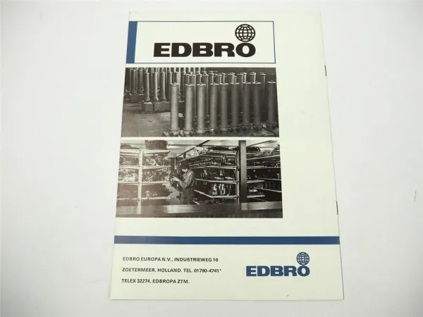 Edbro Kippanlagen für LKW Scania DAF Mercedes Kipper Prospekt 1970er J. Holland