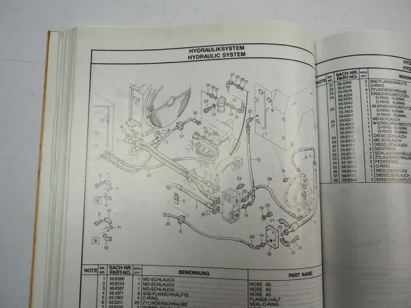 Eder M 815 B Hydraulikbagger Ersatzteilliste Ersatzteilkatalog