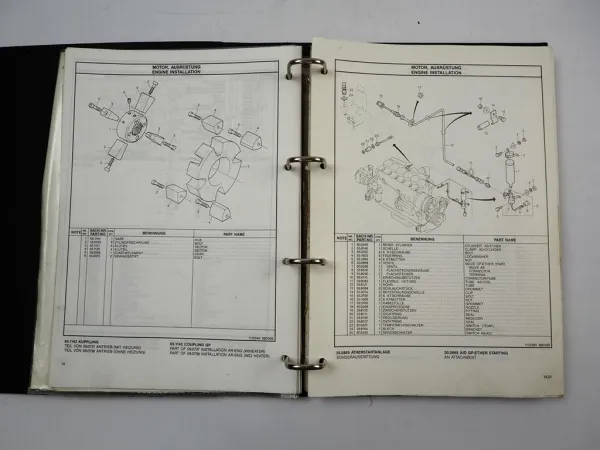 Eder M 825 B Hydraulikbagger Ersatzteilliste Ersatzteilkatalog 1988