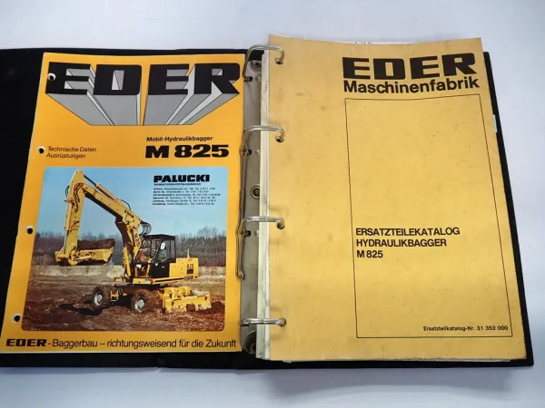 Eder M 825 Hydraulikbagger Ersatzteilliste Ersatzteilkatalog 1984