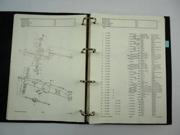 Eder M 825 Hydraulikbagger Ersatzteilliste Ersatzteilkatalog 1984