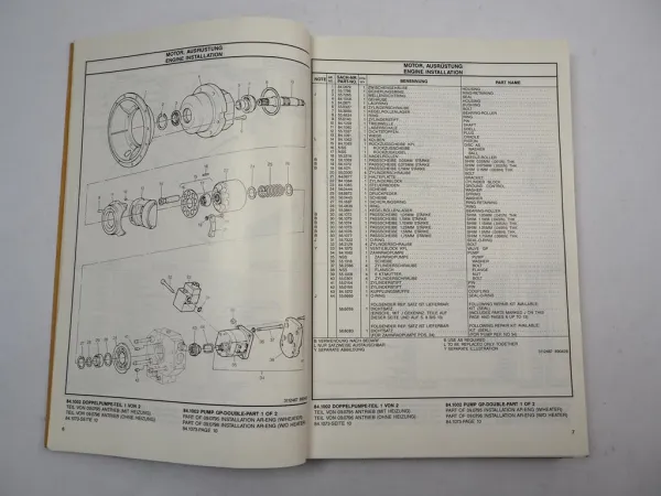 Eder M 835 B Hydraulikbagger Ersatzteilliste Ersatzteilkatalog 1989