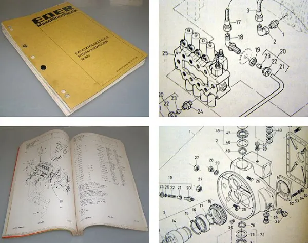 Eder M835 Hydraulikbagger Ersatzteilkatalog Spare parts list 1980/1981