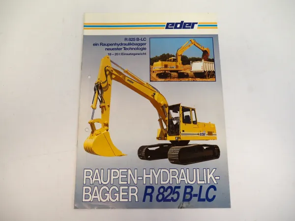 Eder R825 BLC Raupen Hydraulik Bagger mit Deutz Motor Prospekt