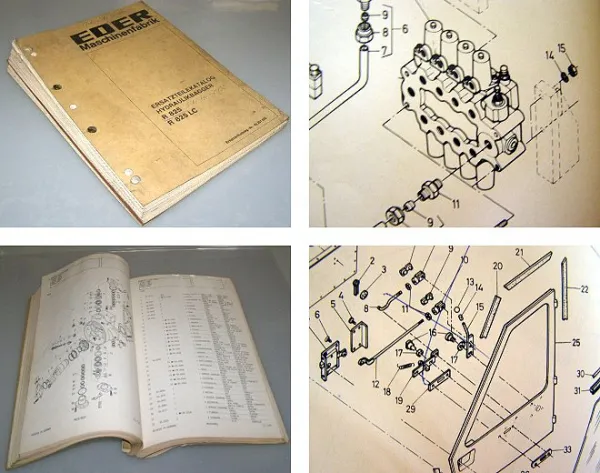 Eder R835 R835LC Hydraulikbagger Ersatzteilkatalog 1980