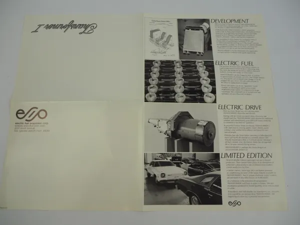 efpc Transformer 1 electric car brochure Elektroauto USA R. Aronson