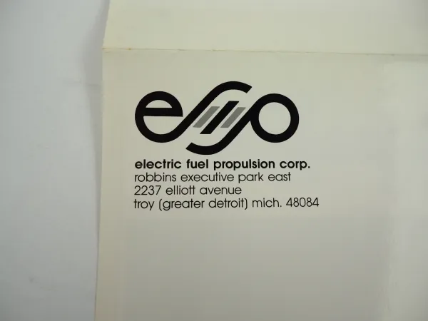 efpc Transformer 1 electric car brochure Prospekt Elektroauto USA R. Aronson 1974