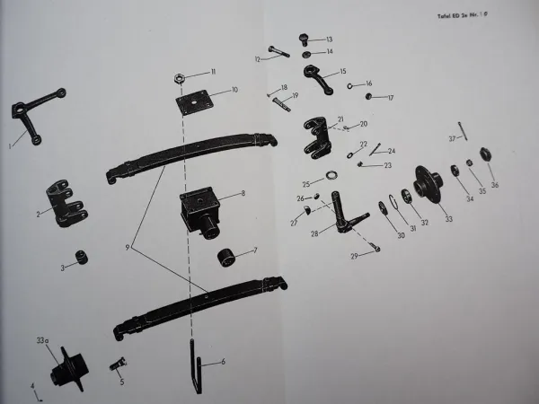 Eicher ED 26 26 PS Dieselschlepper Ersatzteilliste 1957
