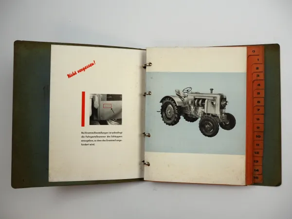 Eicher ED40 mit 40 PS Schlepper Ersatzteilliste Ersatzteilkatalog 1957 Ausgabe A