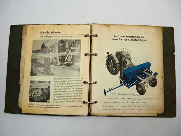Eicher G30 3801 Geräteträger Betriebsanleitung Bedienungsanleitung 1960er Jahre