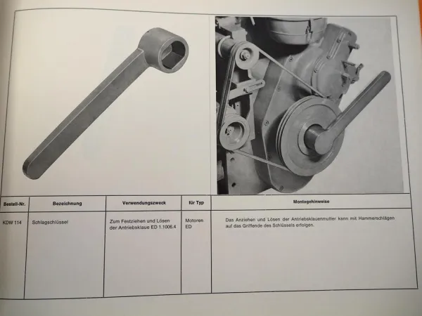Eicher Kundendienstwerkzeuge Werkzeug Katalog Motor Düsen Hydraulik Getriebe