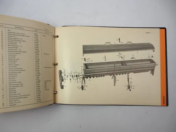 Eicher Landmaschinen Drillmaschine Aufsatzspritze Ersatzteilliste 1967
