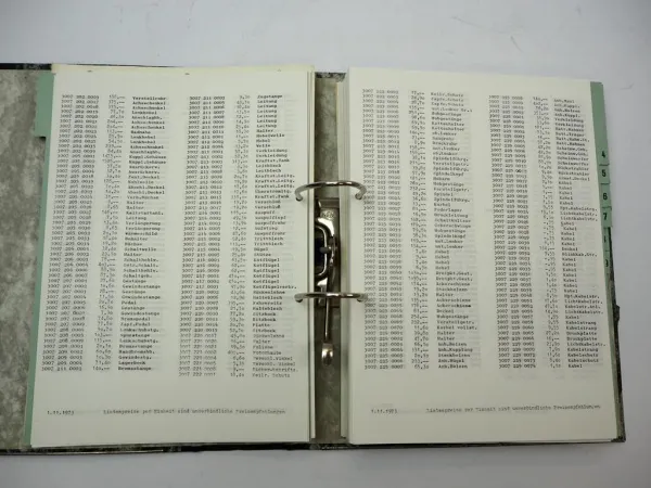 Eicher Landtechnik zB. Tiger Königstiger Mammut Wotan Ersatzteil-Preisliste 1973