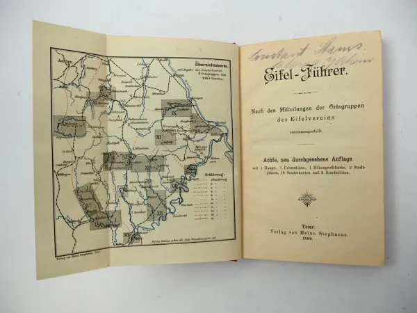 Eifelverein Eifel Wanderrouten mit Karten 1899 Trier Verlag H. Stephanus