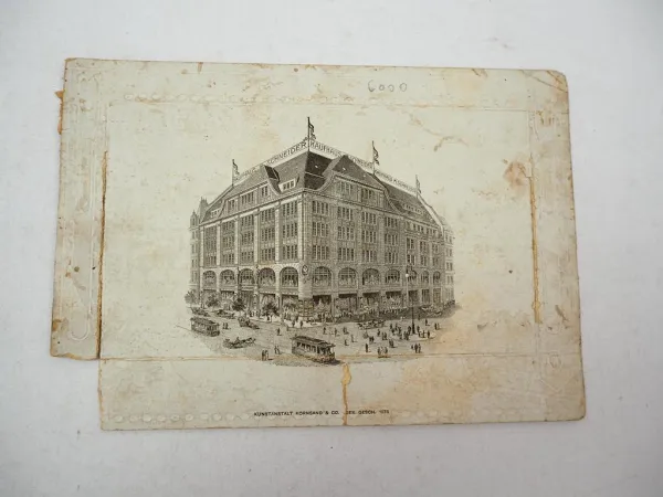 Einladung Geschäftseröffnung Kaufhaus M. Schneider Zeil 42 Frankfurt Main 1907