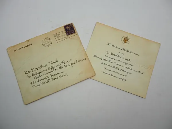 Einladung USA Präsident Weißes Haus President White House Washington 1950