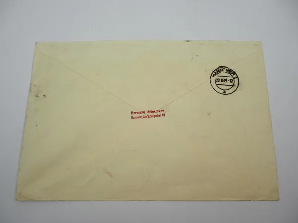 Einschreiben mit Briefmarken Stempel Königsberg Ostpreußen Deutsche Ostmesse 1939