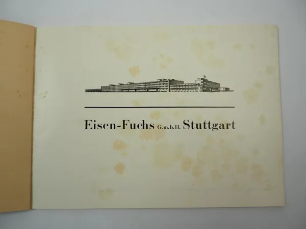 Eisen Fuchs GmbH Stuttgart Ofen Katalog Nr. 275 ca. 1930/40er Jahre