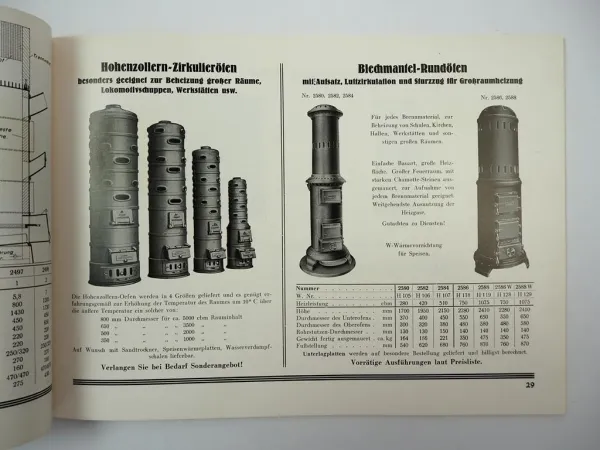 Eisen Fuchs GmbH Stuttgart Ofen Katalog Nr. 275 ca. 1930/40er Jahre