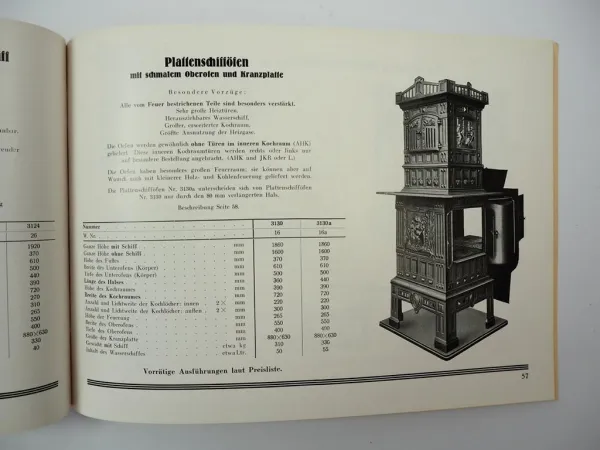 Eisen Fuchs GmbH Stuttgart Ofen Katalog Nr. 275 ca. 1930/40er Jahre