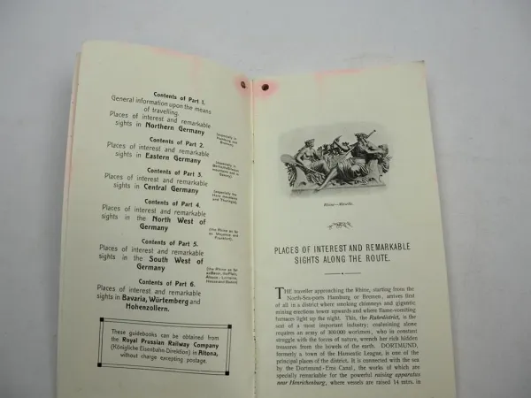 Eisenbahn Official Guide of the German Railways Bahn Direktion Altona ca. 1900