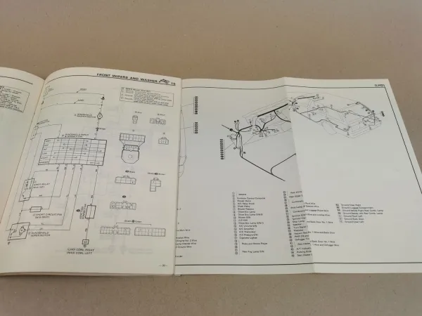 Electrical wiring diagram 1982 Toyota Carina TA6 60 62 Schaltpläne Elektrik