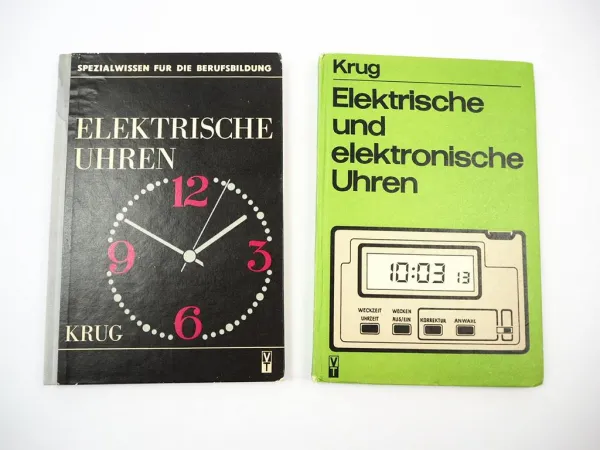 Elektrische und elektronische Uhren 2x Fachbuch Günter Krug 1971/80