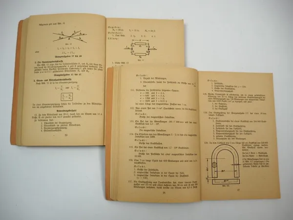 Elektrotechnische Aufgabensammlung Gleichstromtechnik für Marine Schule 1944
