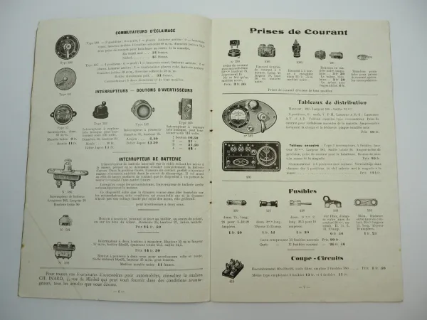 Equipements electriques pour automobiles Katalog Autozubehör ca. 1920 Grenoble