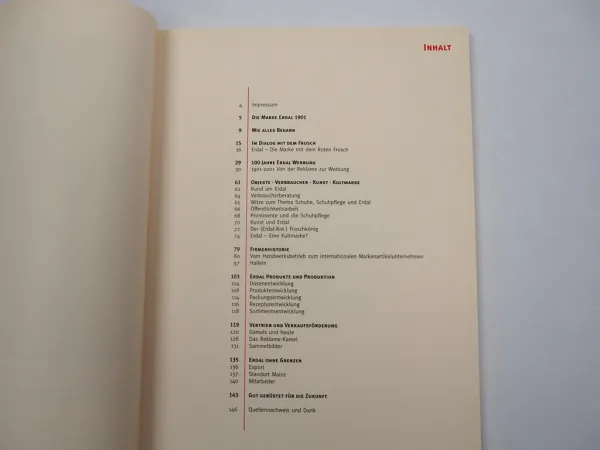 Erdal Festschrift 100 Jahre Markenqualität Schuhpflege Firmengeschichte 2001