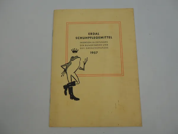 Erdal Schuhpflegemittel Insertion Zeitung Bundeswehr Grenzschutz 1957