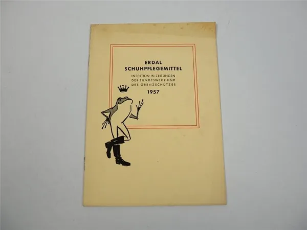 Erdal Schuhputzmittel Zeitungswerbung Vorlagen Matern für Bundeswehr 1957