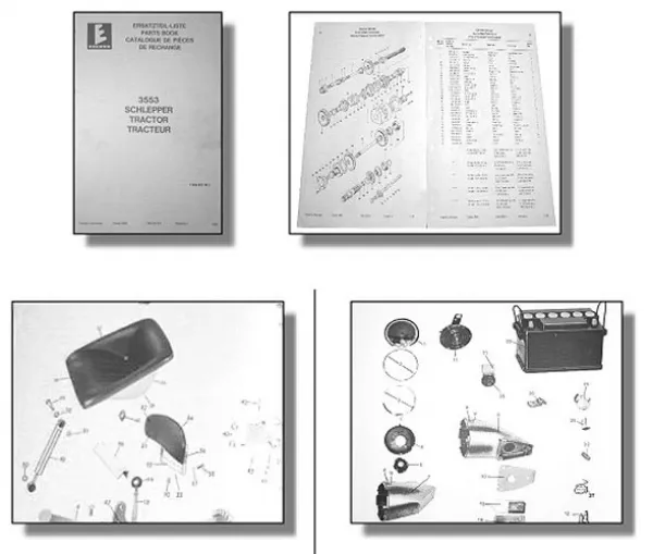 Ersatzteilkatalog Eicher 3553 Büffel 74 Schlepper Ersatzteilliste